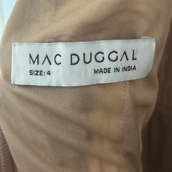 Mac Duggal Beaded Cap Sleeve Column Dress - Picture 10 of 10